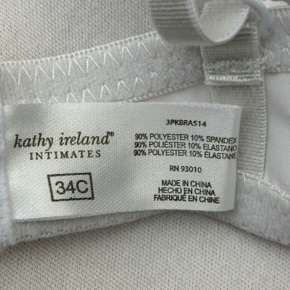 Kathy Ireland Intimates Lace Underwire Bra Womens 34C White Romantic - Picture 5 of 5